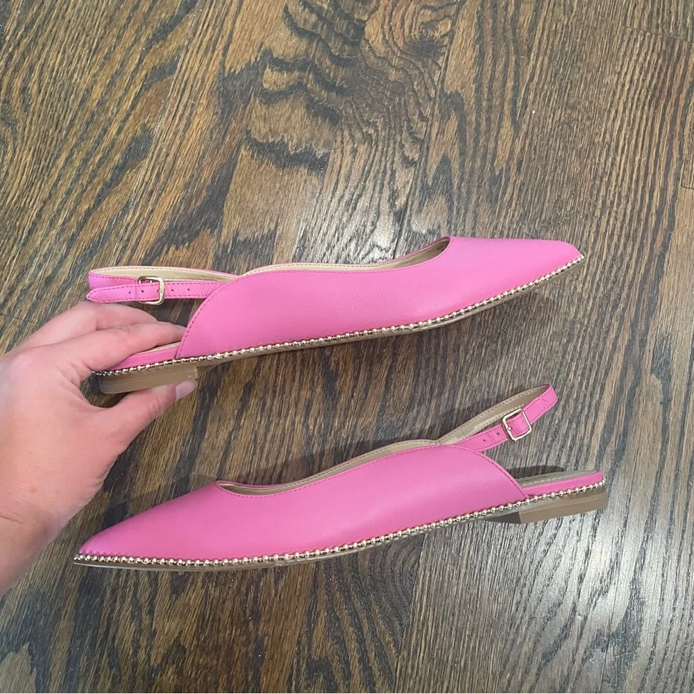 Coach Pink Leather Slingback Flats - Picture 5 of 11